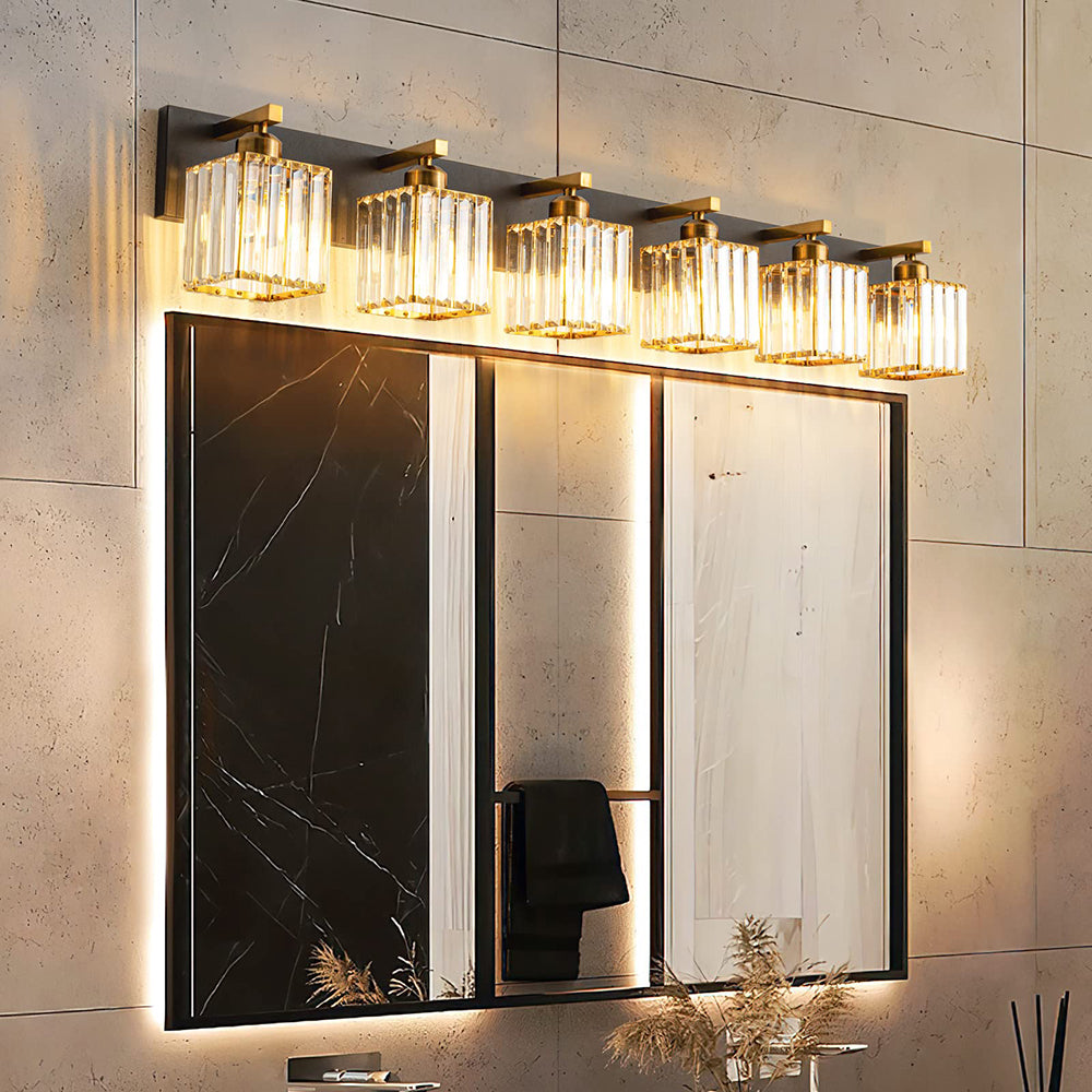 Kirsten Vintage Design LED Metalen/Kristallen Wandlamp Voor Spiegel Goud Badkamer