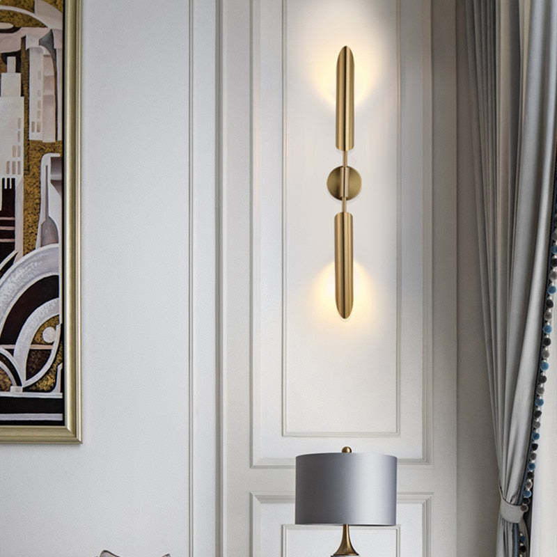 Meza Post-Moderne Wandlampen Goud Metaal Woonkamer Slaapkamer