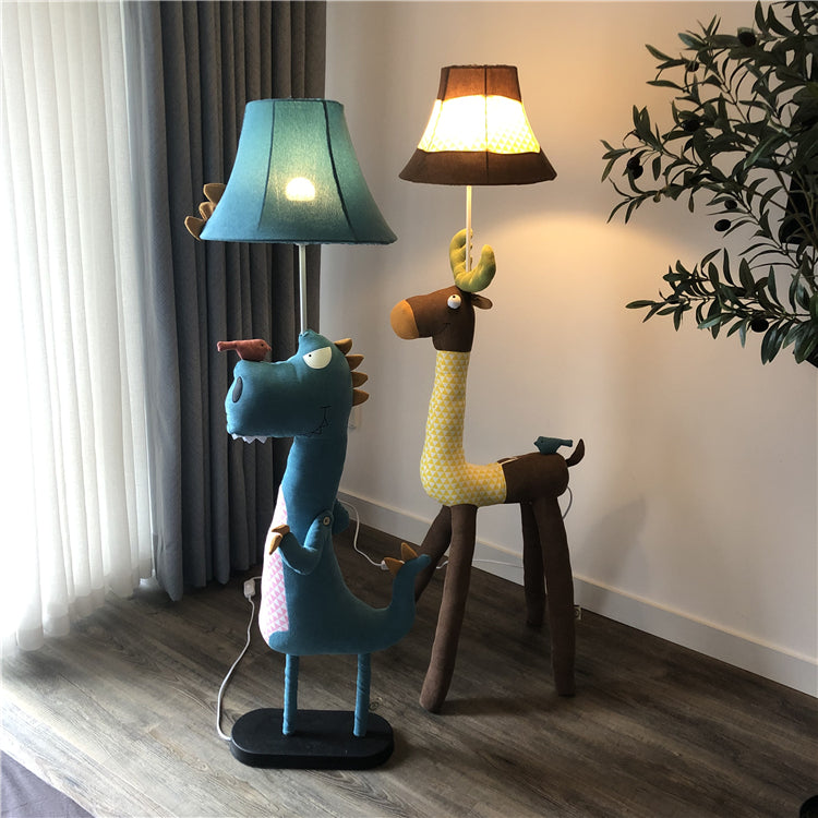 Minori Moderne Design LED Dinosaurus Vloerlamp Metaal/Stof Slaapkamer/Woonkamer