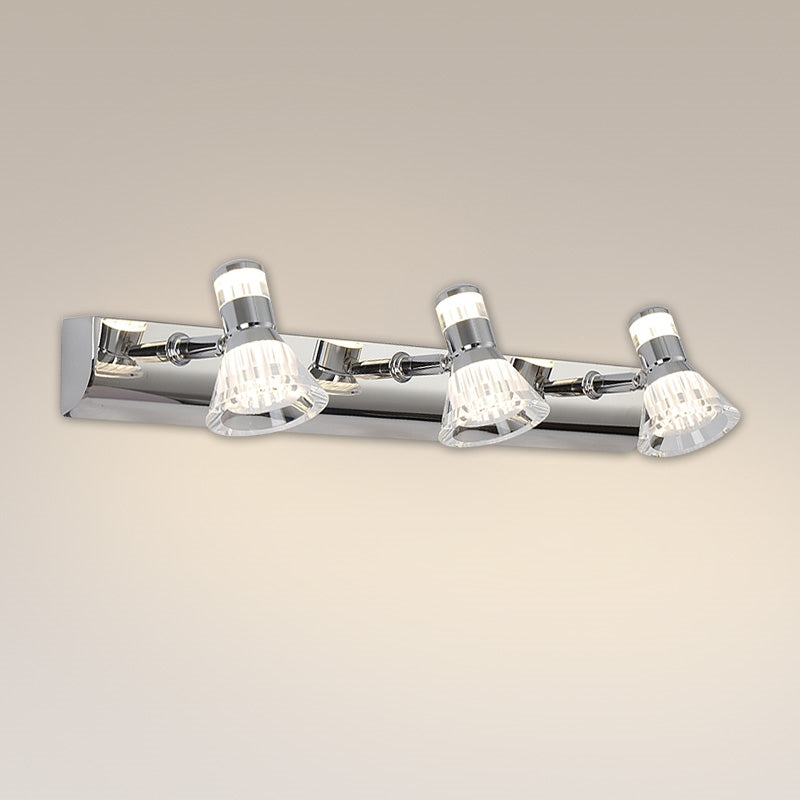 Kristy Design Bloem LED Wandlamp Metaal/Glas Silver Slaap/Woon/Badkamer