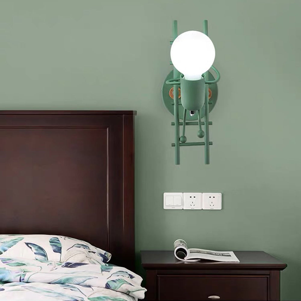Luxo Industrieel Design LED Wandlamp Metalen/Houten Grijs/Wit/Groen Trap/Gangpad
