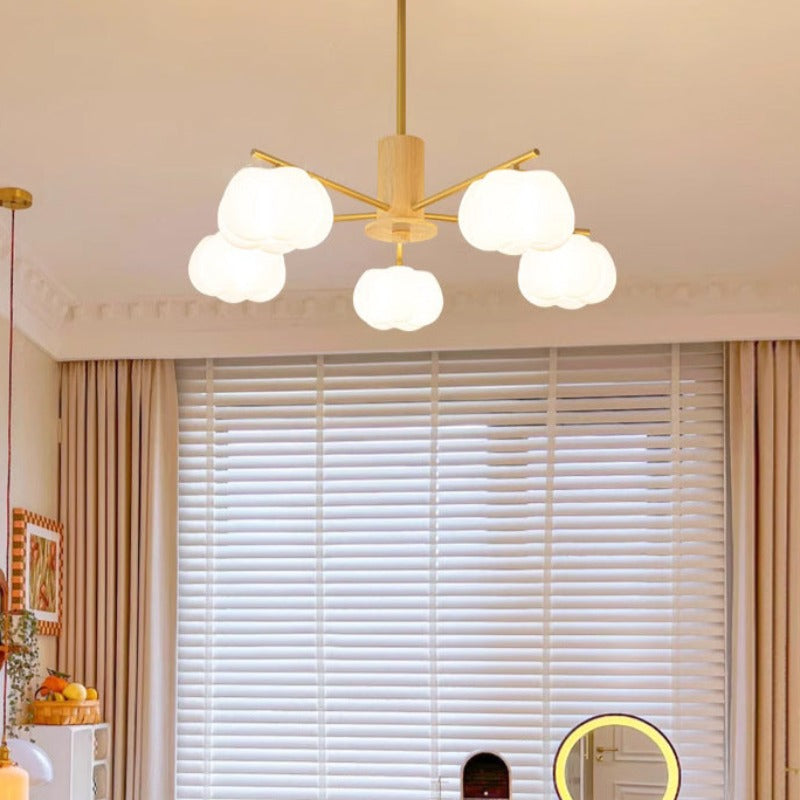Lily Creatief LED Metaal Hout Kroonluchters Woonkamer Slaapkamer