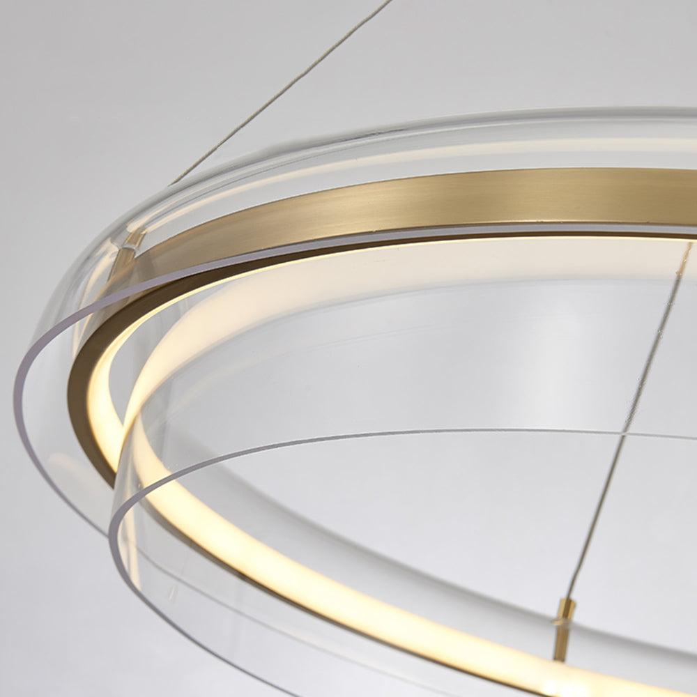 Alonza Minimalist Annular Metal Pendant Light,Gold