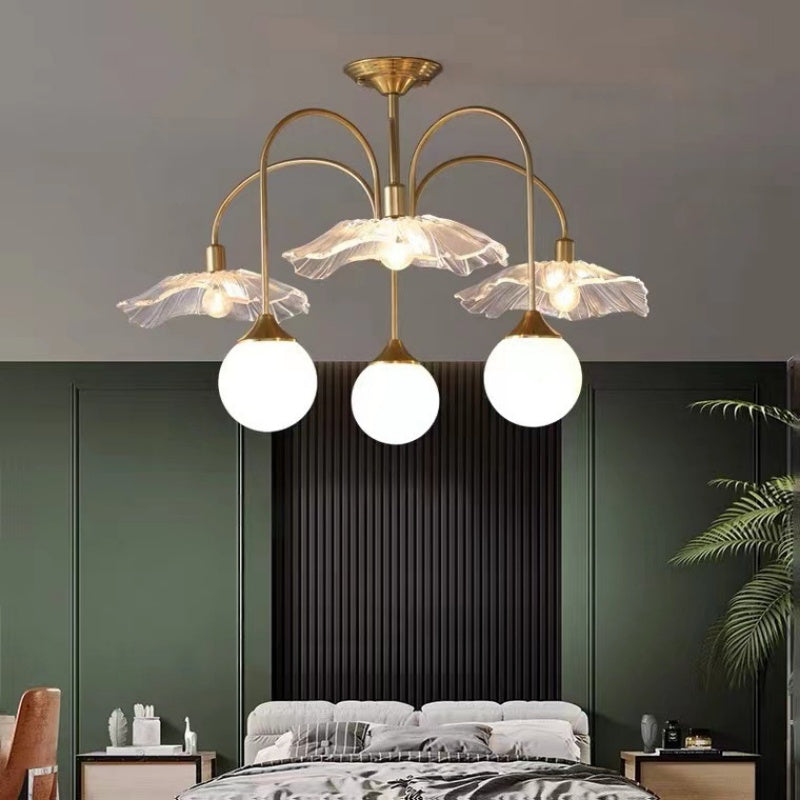 Hailie Nordic LED Kroonluchter Goud Glas Woon-/Eetkamer/Slaapkamer
