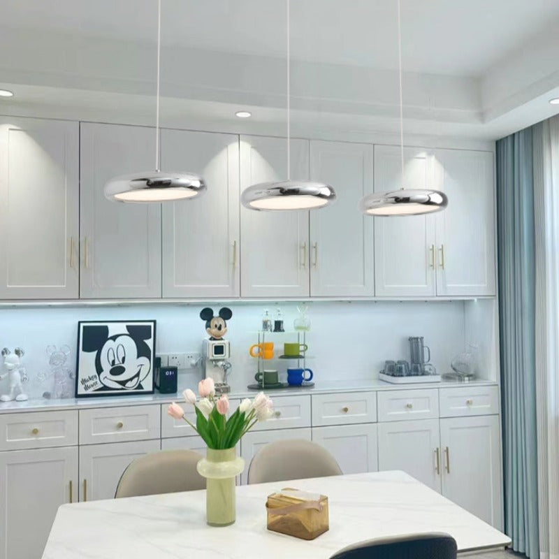 Leilani Modern Ronde LED Hanglampen Zwart Wit Metaal Acryl Woonkamer