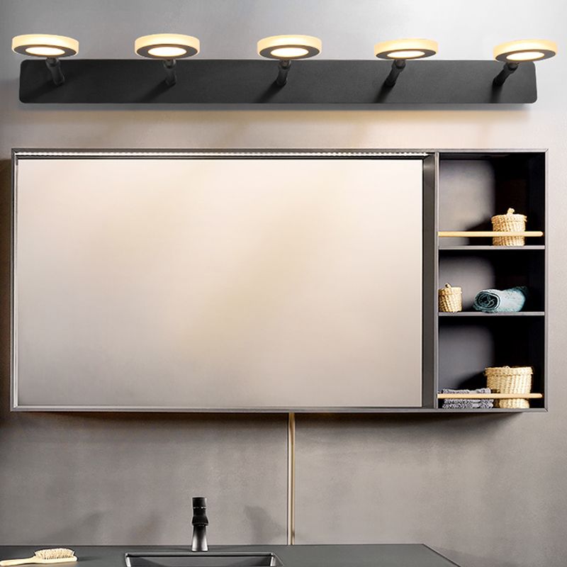 Leigh Moderne Ronde LED Wandlamp Metaal/Acryl Zwart Slaap/Woon/Badkamer