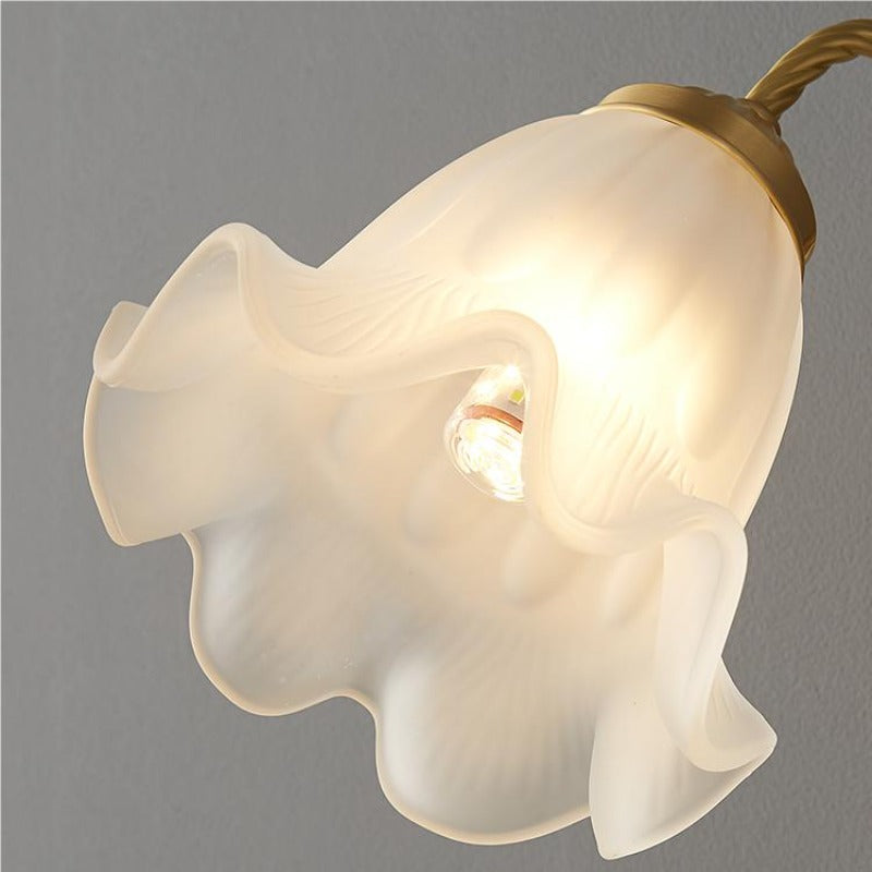 Carina Retro LED Wandlampen Wit Metaal Glas Slaapkamer Woonkamer