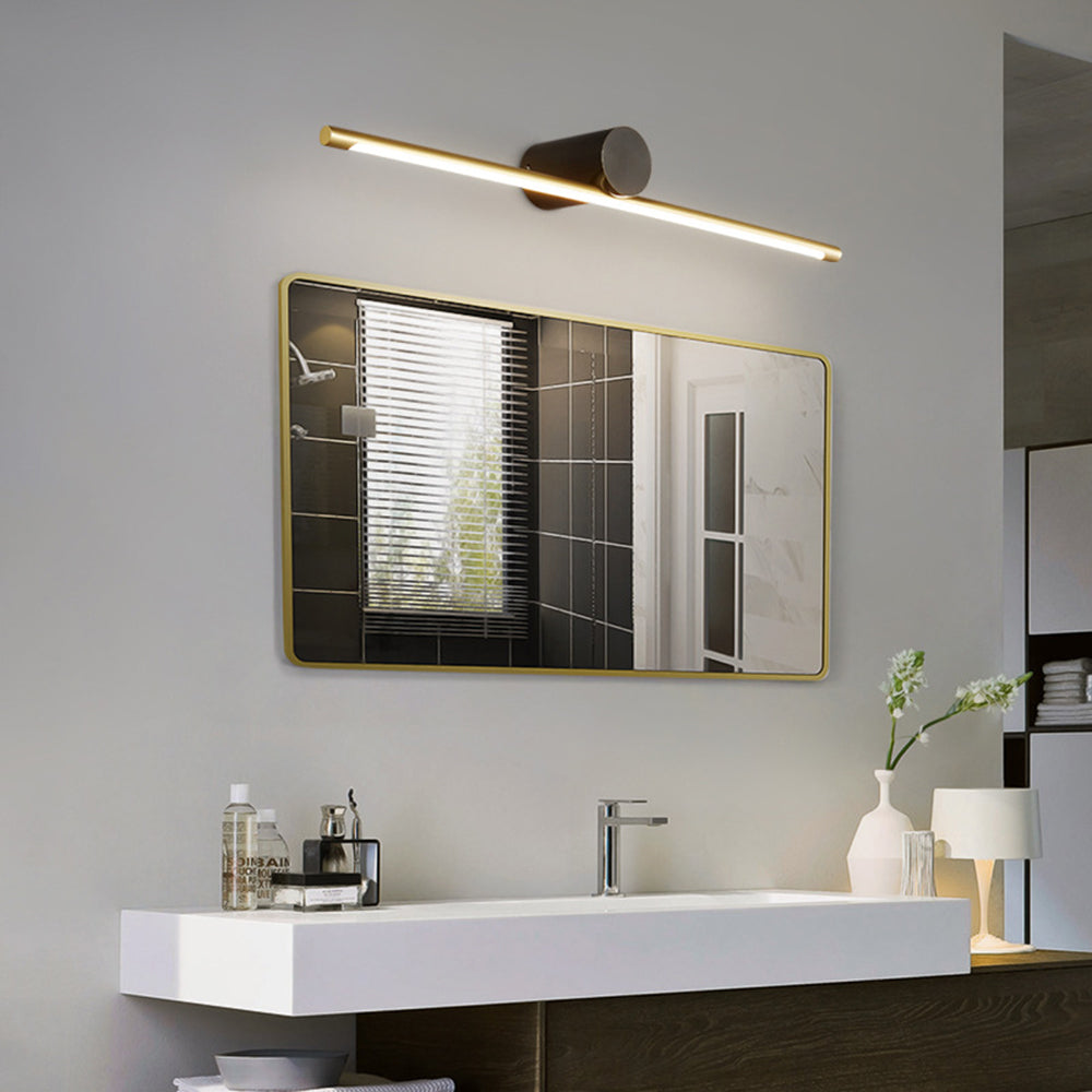 Leigh Moderne Design LED Minimalistische Lineaire Acryl Wandlamp Zwart/Goud Bad/Slaapkamer