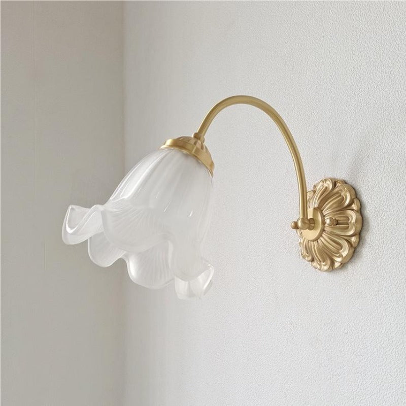 Carina Retro LED Wandlampen Wit Metaal Glas Slaapkamer Woonkamer
