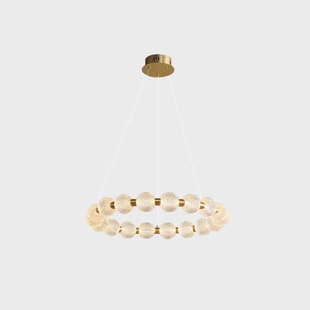 Hailie Design Ronde LED Hanglamp Metaal/Acryl Goud/Transparant Woon/Eetkamer