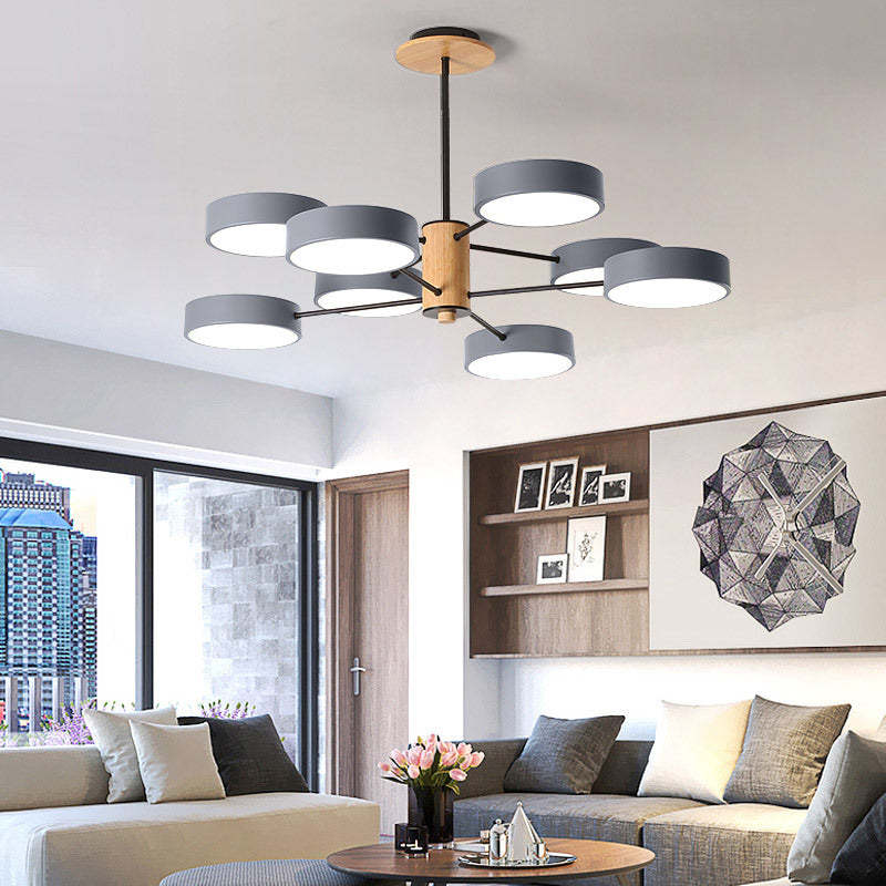 Sienna  Art Deco Hanglampen Wit Groen Grijs Metaal Hout Woonkamer