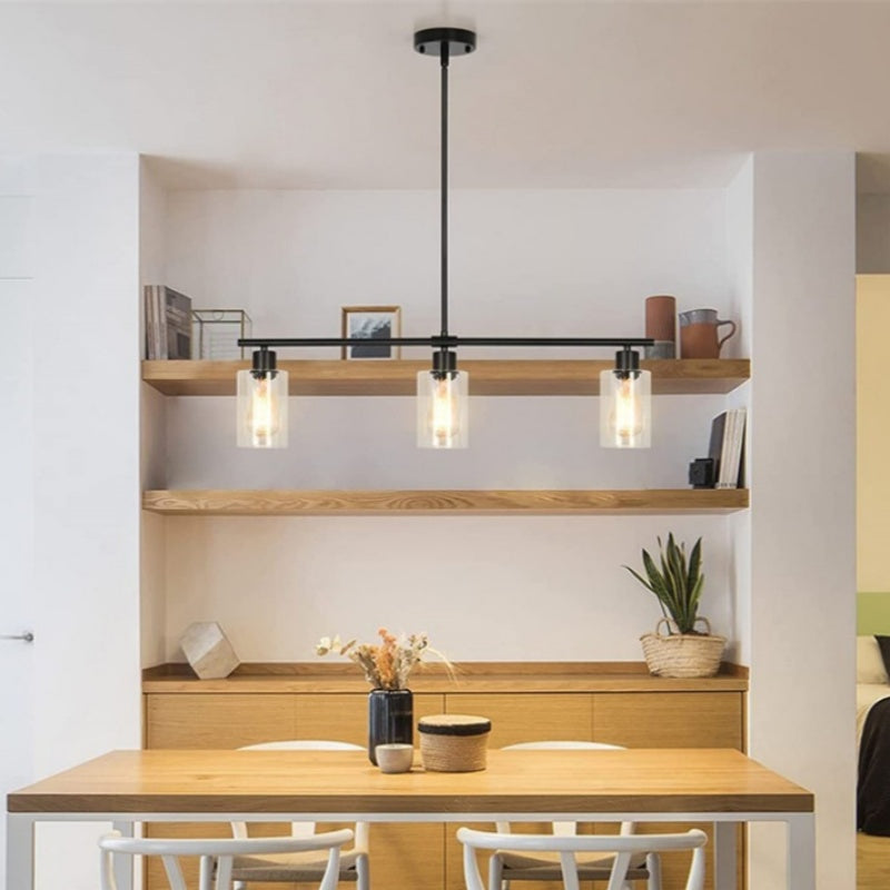 Leigh Industriële Minimalistische LED-kroonluchters Zwart Metalen Keukeneiland