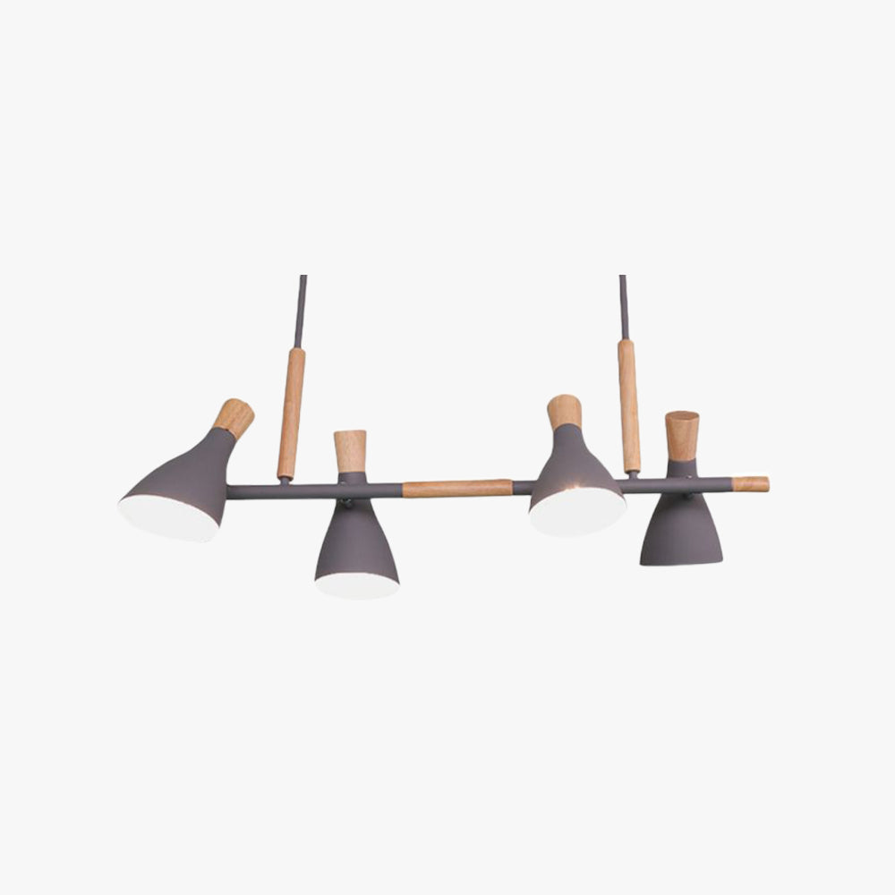 Morandi Design Houtnerf LED Hanglamp Groen/Grijs Slaapkamer