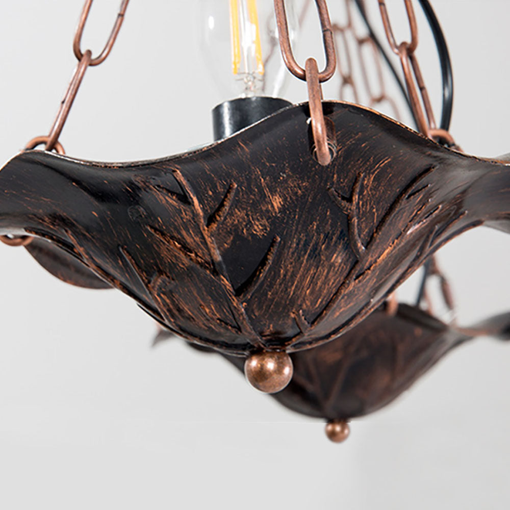 Brio Industrial Metal/Wood Pendant Light, Bronze