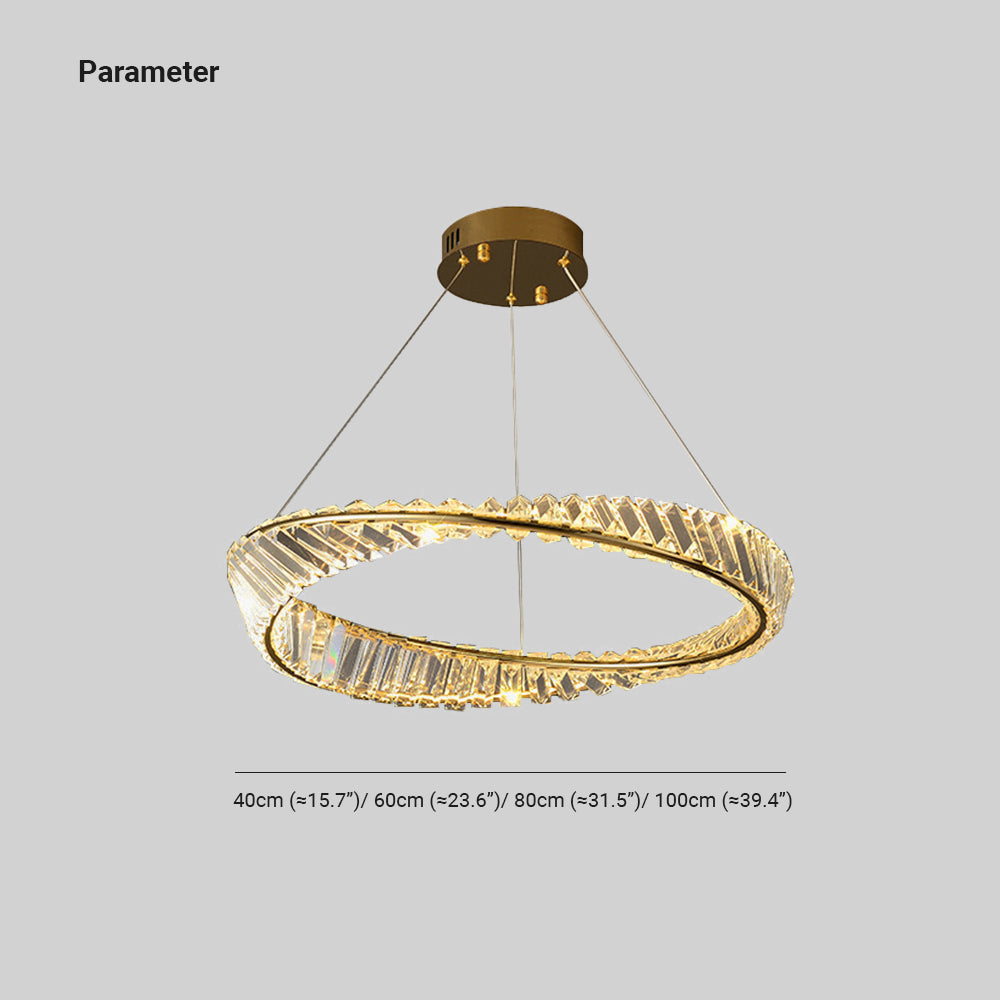 Kirsten Moderne Ronde LED Hanglamp Metaal/Glas Goud Slaap/Woon/Eetkamer