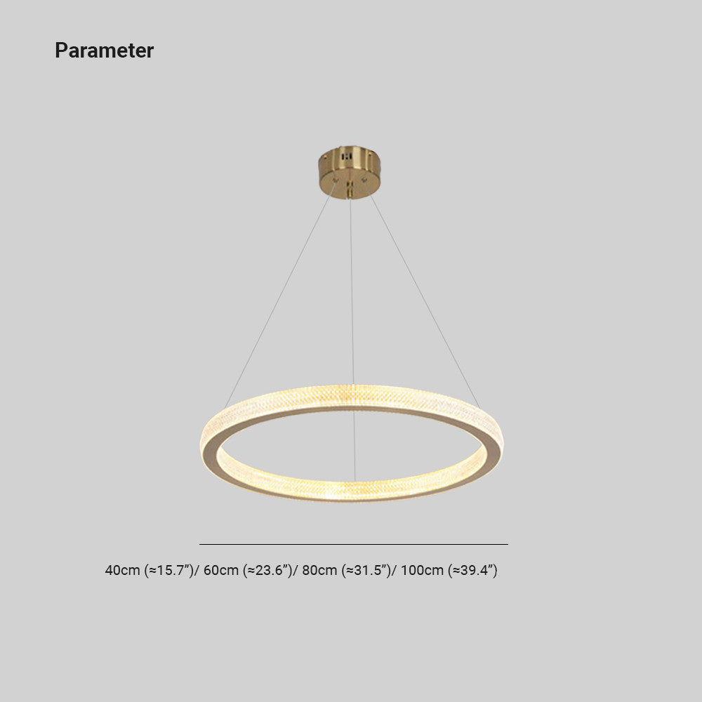 Kirsten Moderne Ronde LED Hanglamp Metaal/Acryl Goud Slaap/Woon/Eetkamer