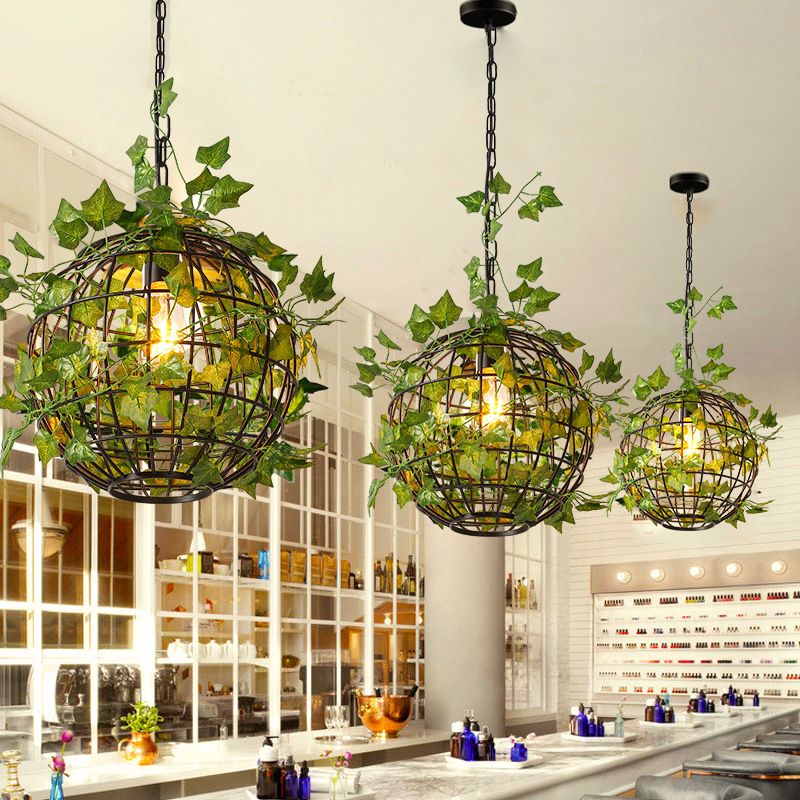 Nest Retro Design Loom  LED Hanglamp Groen Slaapkamer Woonkamer