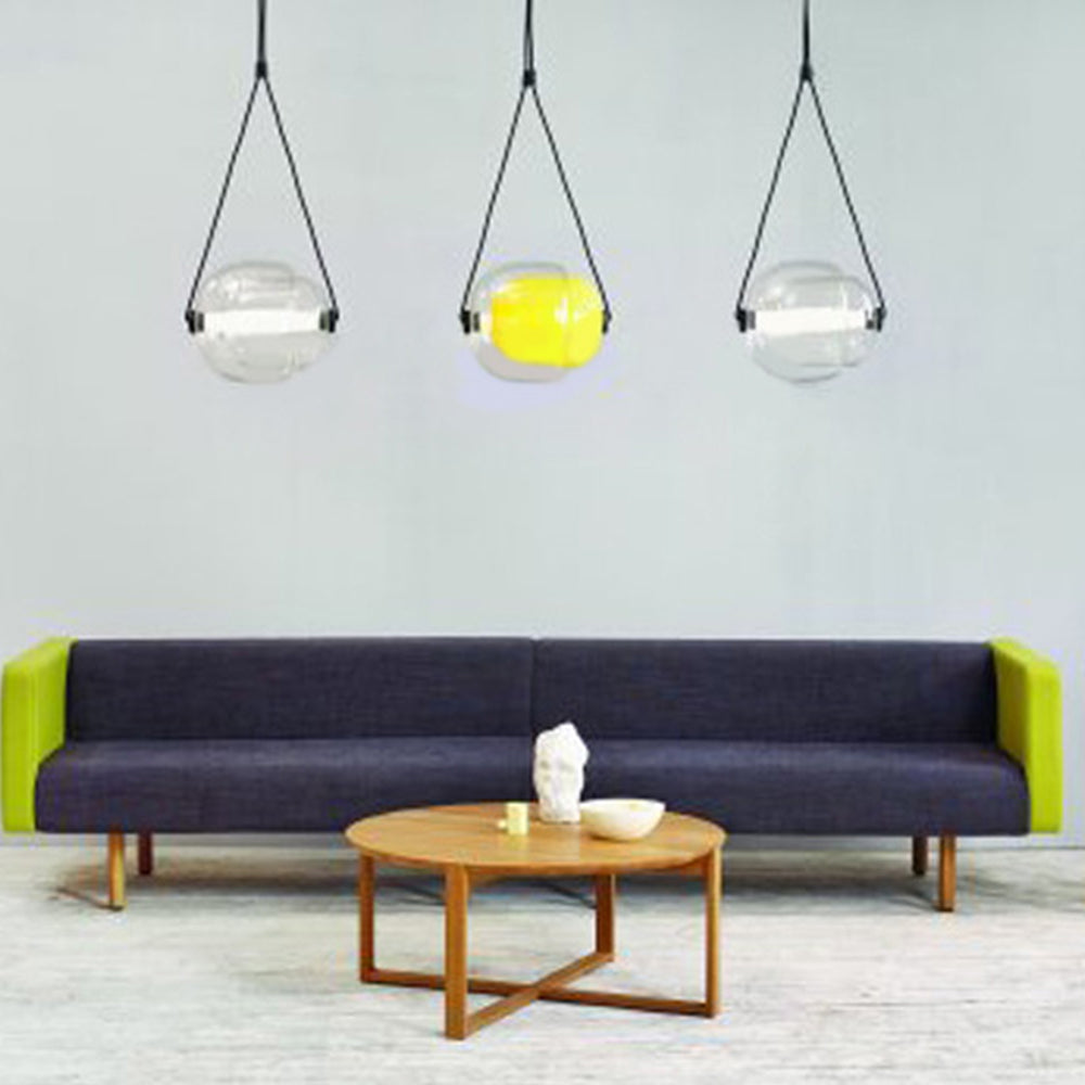 Hailie Moderne Design LED Hanglamp Geel Blauw Wit Glas Metaal Keuken