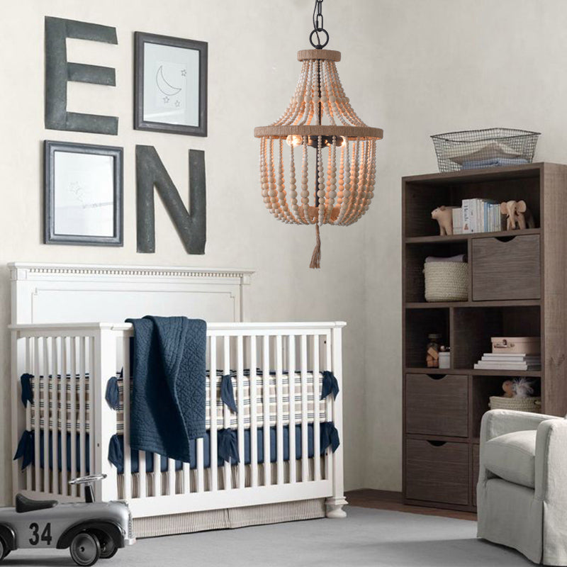 Victor Design LED Hanglamp Wit/Hout Metaal/Houten Slaapkamer/Woonkamer/Kinderkamer