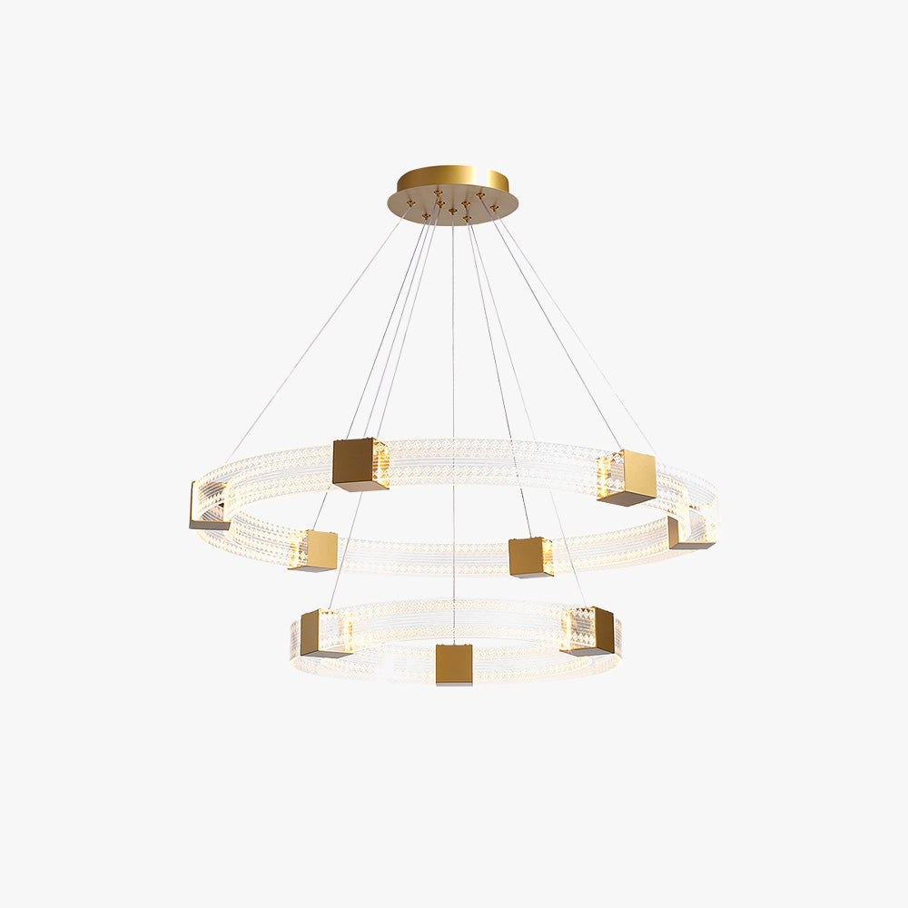 Evette Modern Ronde/Ovaal LED Hanglamp Acryl/Metaal Goud Slaap/Woon/Eetkamer