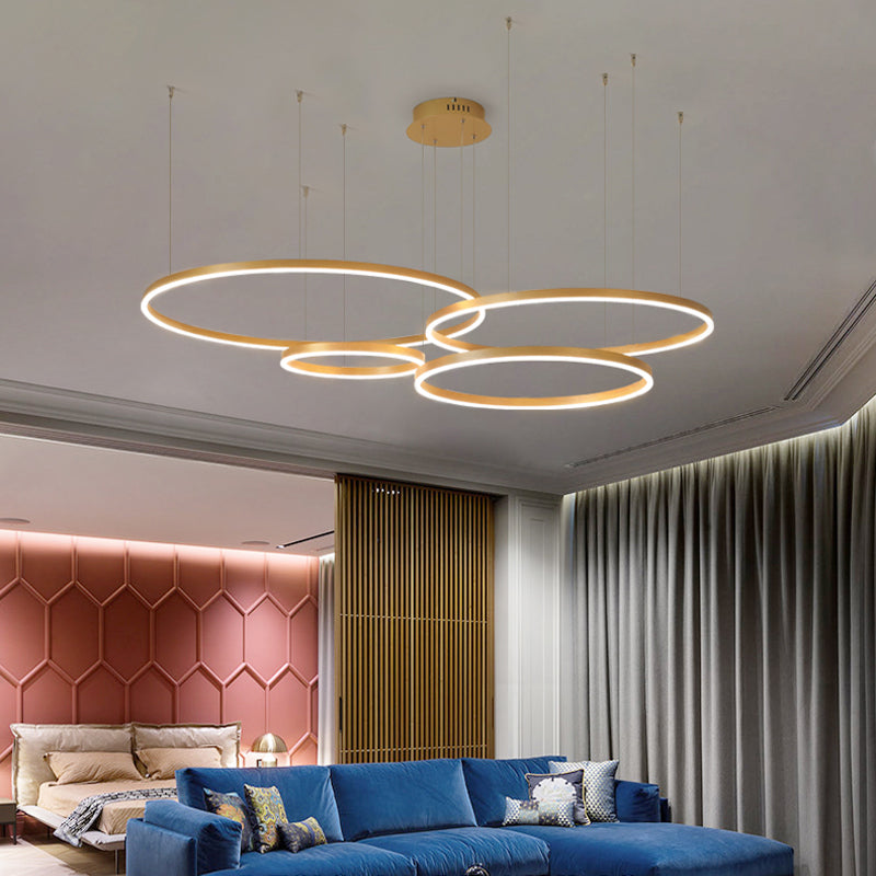 Alonza Moderne Grote  Hanglampen Wit Metaal Slaapkamer  Woonkamer Tir-Cirkel