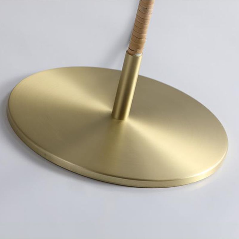 Muto Moderne Design LED Metalen Rotan Vloerlamp Metaal/Stof Slaapkamer