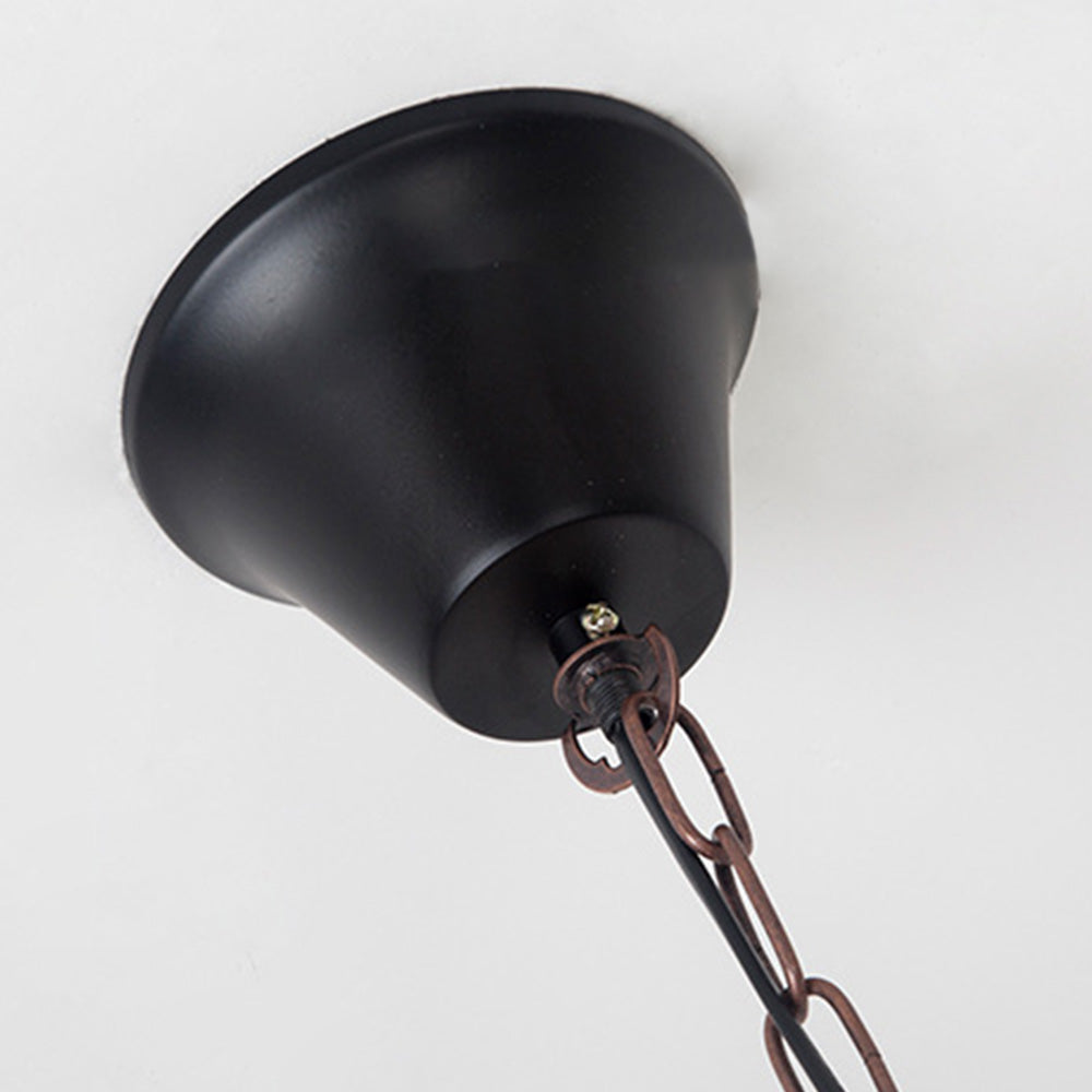 Brio Rechthoekige Retro Hanglamp Van Metaal En Hout, Woonkamer,  8.7"