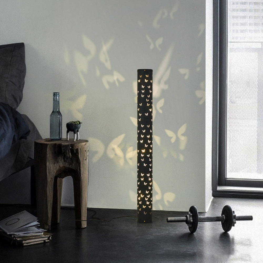 Kady Ronde LED Vloerlamp Wit Zwart Metaal Eetkamer Studeerkamer