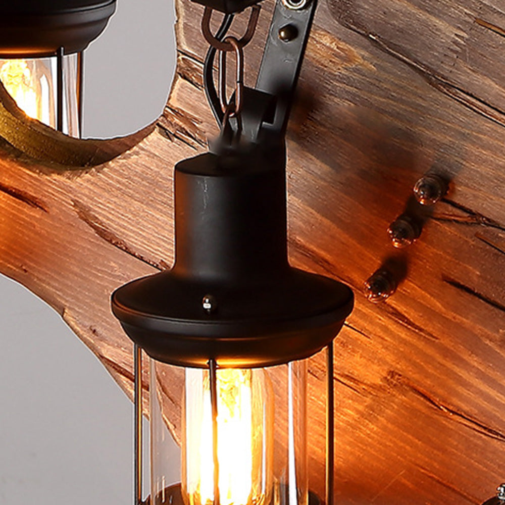 Brio Retro Gitaar Hanglamp Metaal Hout Slaapkamer Woonkamer
