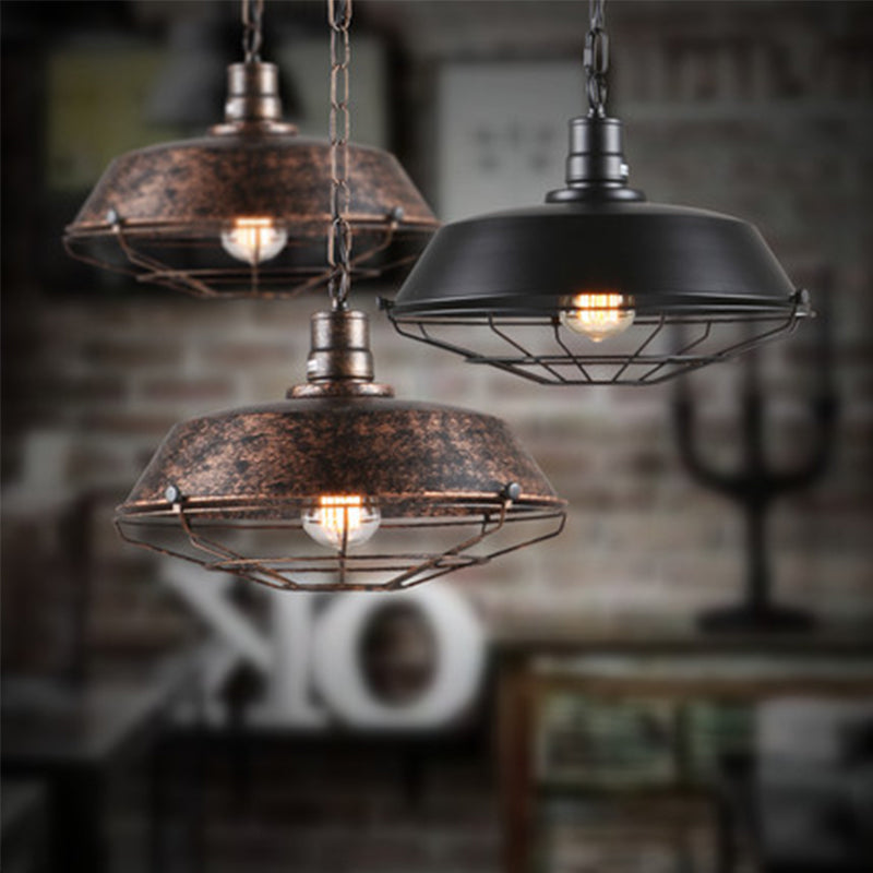 Valerio Rustieke Industriële Hanglamp Voor Zwart En Roest