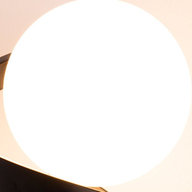Louise Moderne Bol LED Wandlamp Metaal/Glas Zwart/Goud Slaap/Woon/Badkamer