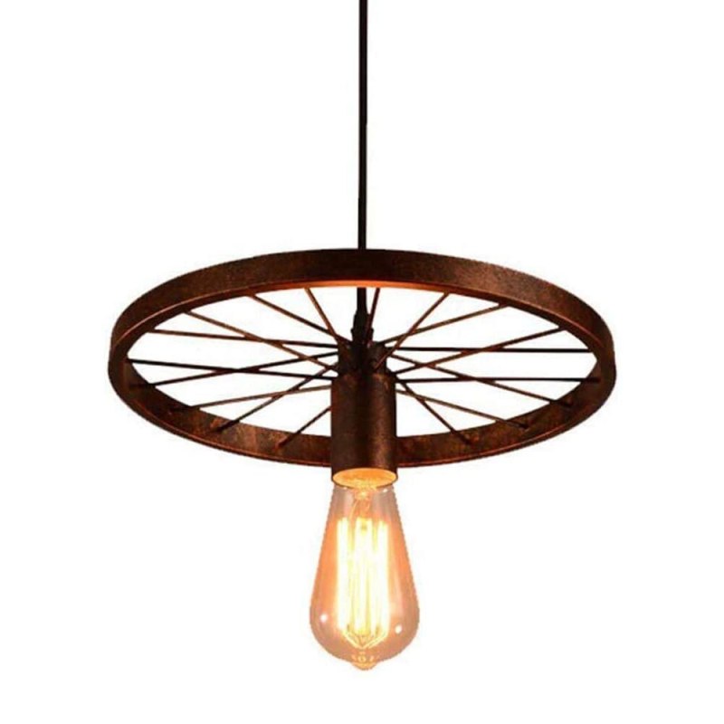 Valerio Retro LED Hanglampen Loft Zwart Rust Metaal Woonkamer