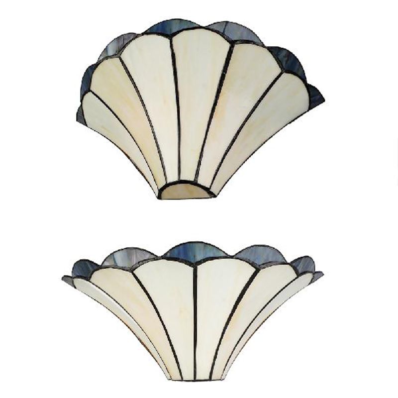Adrian Decoratieve Glazen LED Wandlamp Met Bloem, Beige, Woonkamer