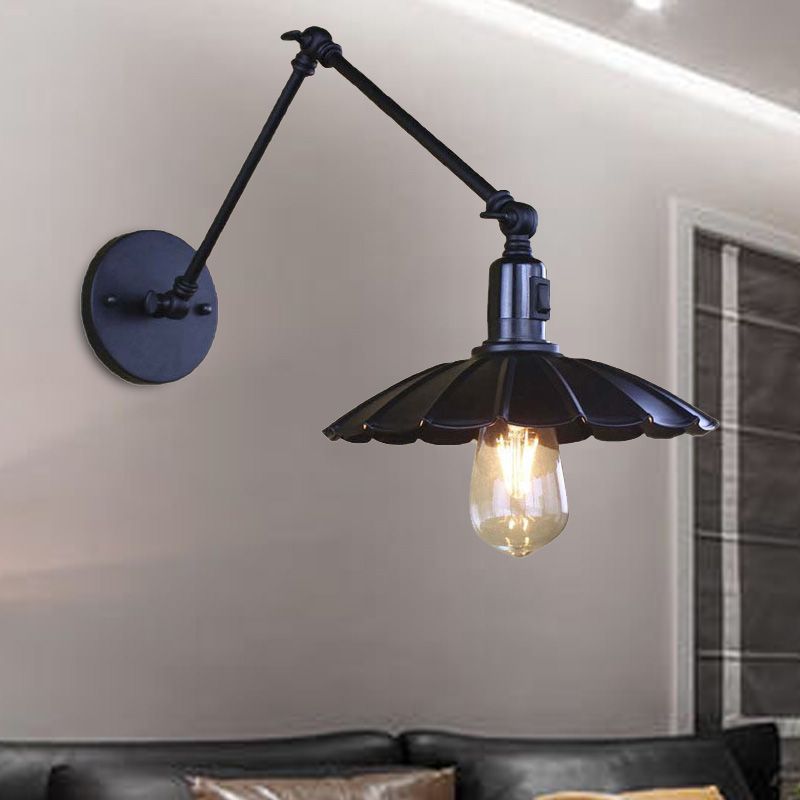Orsini Creatieve Geplooide LED Wandlamp Zwart/Wit Metaal Binnen