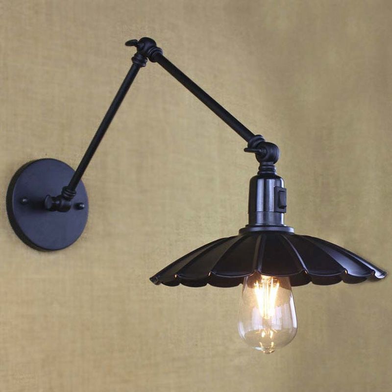 Orsini Creatieve Geplooide LED Wandlamp Zwart/Wit Metaal Binnen