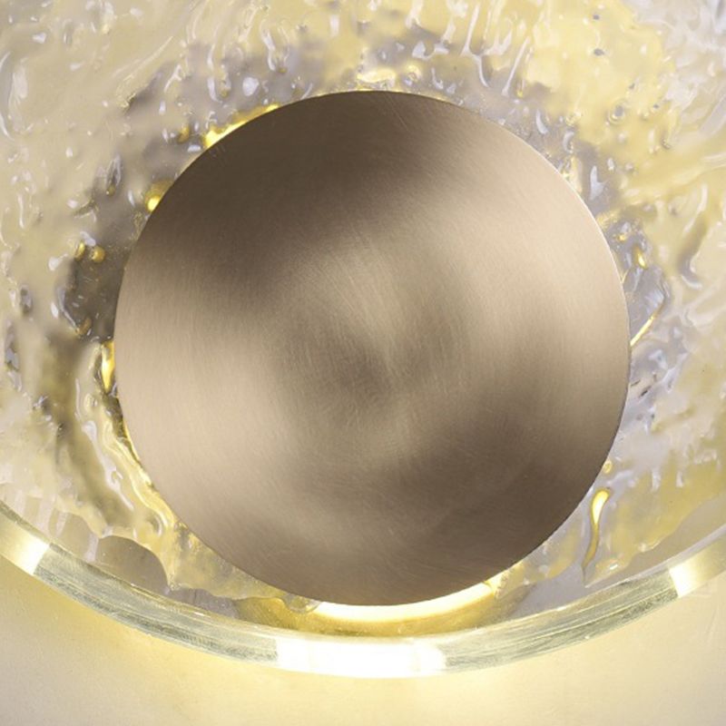Kristy Design Ronde LED Wandlamp Metaal/Crystal Goud/Transparant Slaap/Woon/Badkamer
