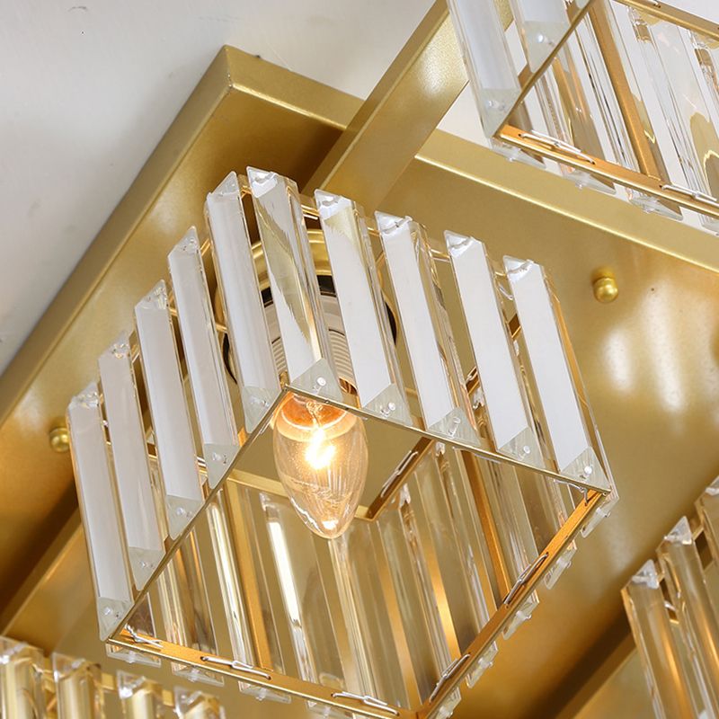 Kristy Moderne LED Plafondlamp Zwart Goud Glas Metaal Slaapkamer Woonkamer