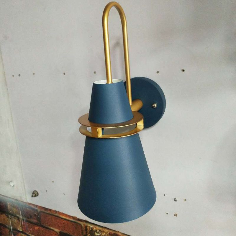 Morandi Moderne Kegel LED Wandlamp Metaal Zwart/Wit/Blauw Slaap/Woon/Badkamer