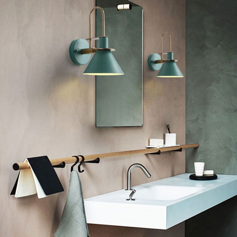 Morandi Design Coniform LED Wandlampen Metaal Zwart/Wit/Geel Slaap/Woon/Eetkamer