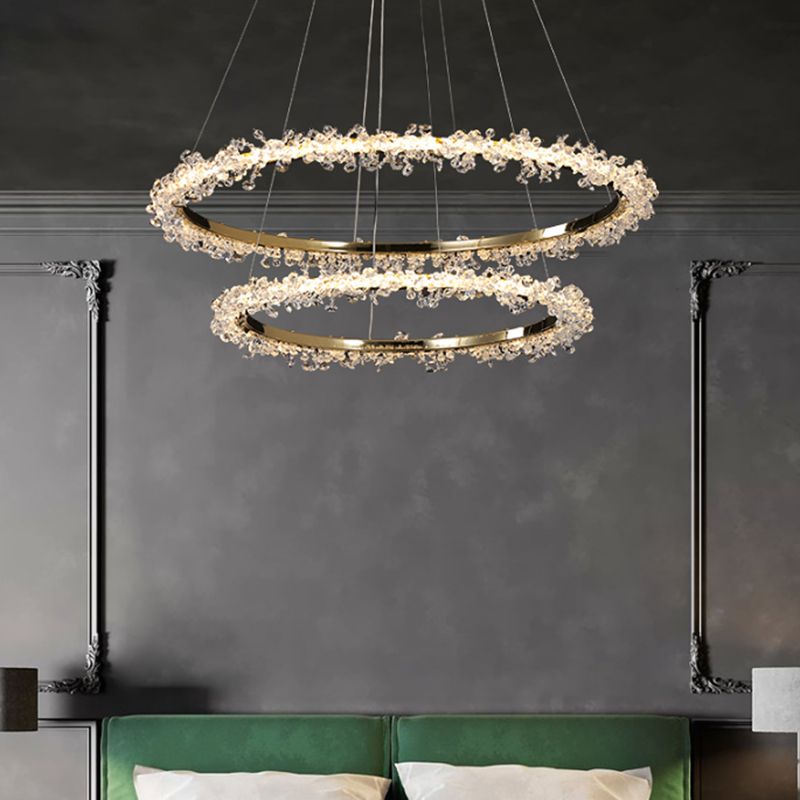 Kristy Industriele LED Hanglamp Goud Woon/Slaapkamer Kristal&Metaal