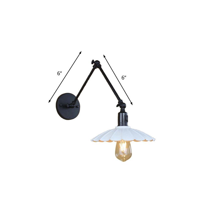 Orsini Creatieve Geplooide LED Wandlamp Zwart/Wit Metaal Binnen