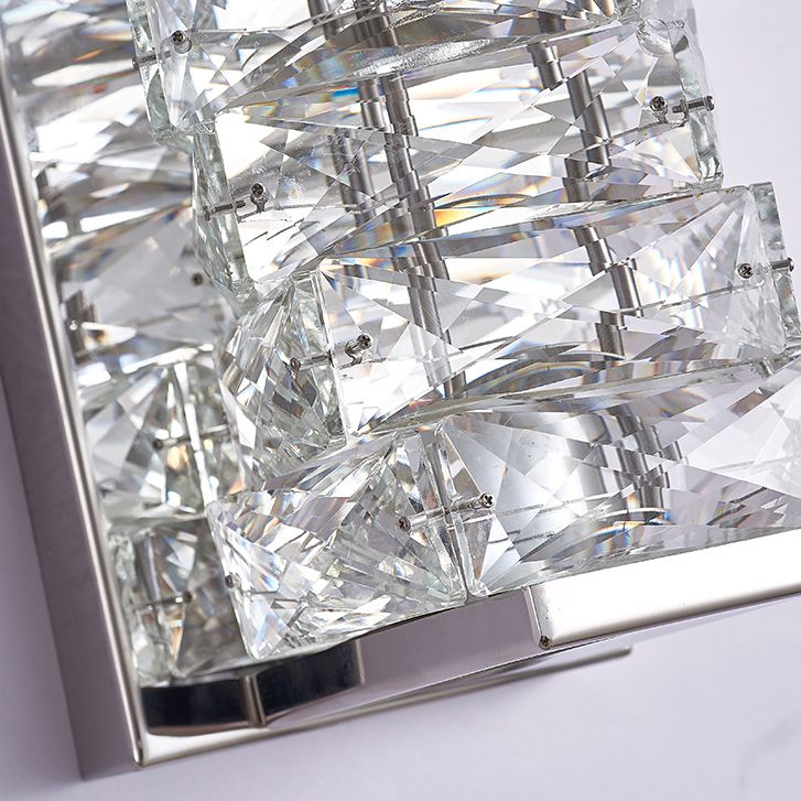 Kristy Moderne Kubusvormig LED Wandlamp Metaal/Crystal Goud/Chroom Woonkamer