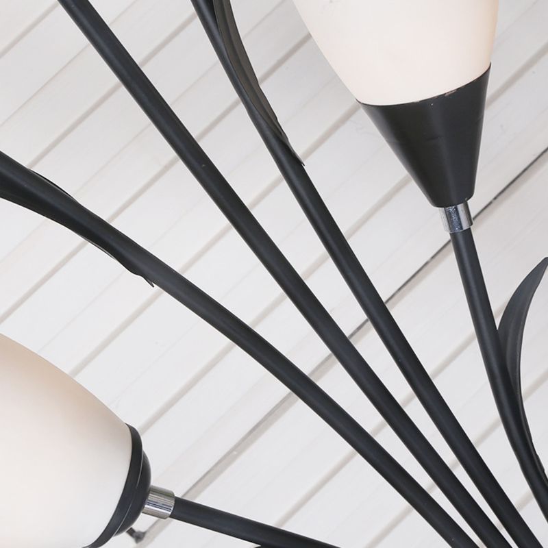 Carina Moderne Kleine LED Vloerlamp Zwart Metaal/Acryl Woonkamer