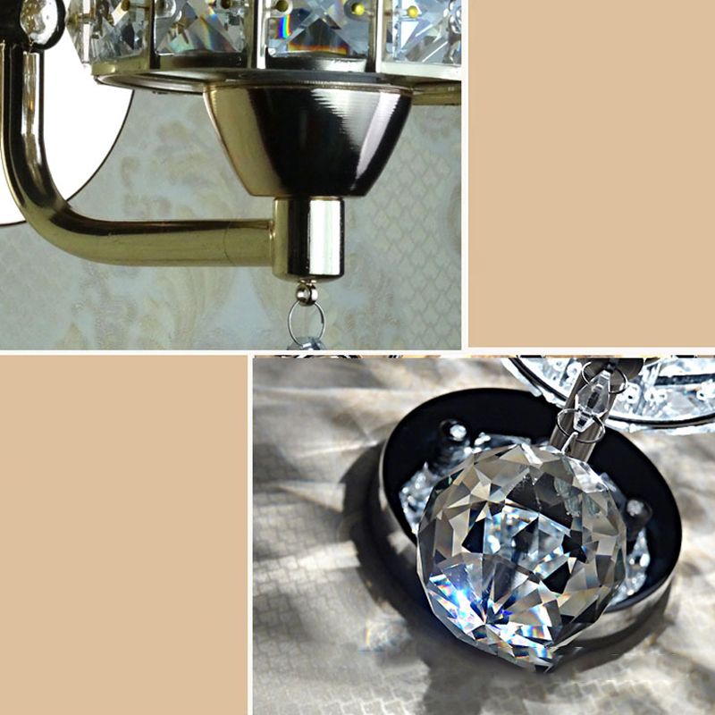 Kristy Moderne Cilinder LED Wandlamp Metaal/Crystal Goud/Chroom Slaap/Woon/Badkamer