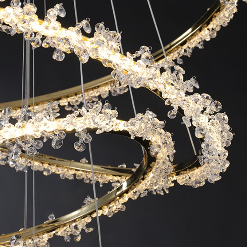 Kristy Industriele LED Hanglamp Goud Woon/Slaapkamer Kristal&Metaal