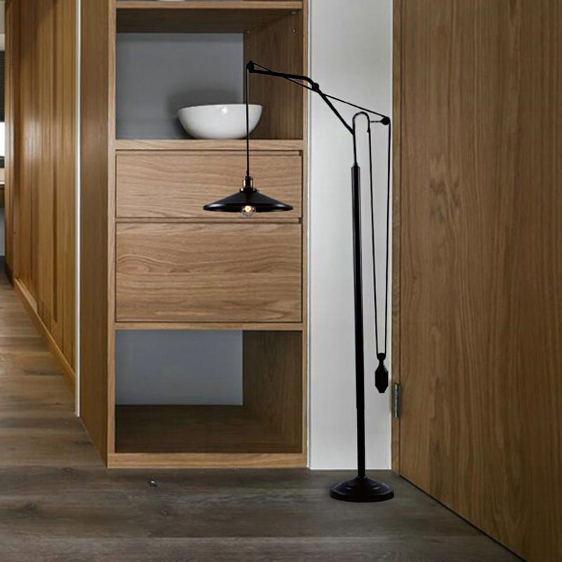 Alessio Modern Industriele LED Vloerlamp Zwart  Metaal Woon/Slaapkamer