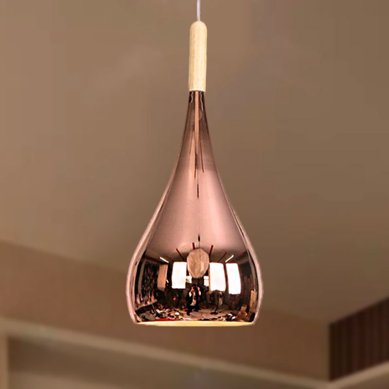 Elio Pendant Light Teardrop Modern, Metal, Rose Gold/Chrome, Kitchen Islands