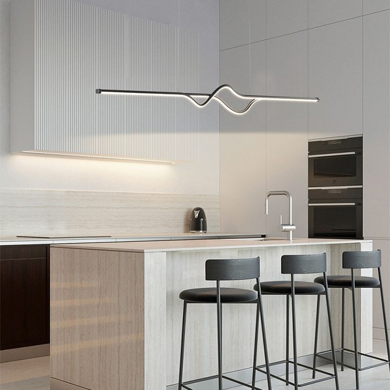 Louise Moderne Metaal/Silicagel Hanglamp Zwart/Wit/Grijs Eetkamer