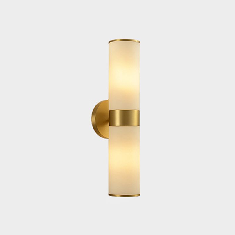 Leigh Moderne Cilinder LED Wandlamp Metaal/Glas Koper Slaap/Woon/Badkamer