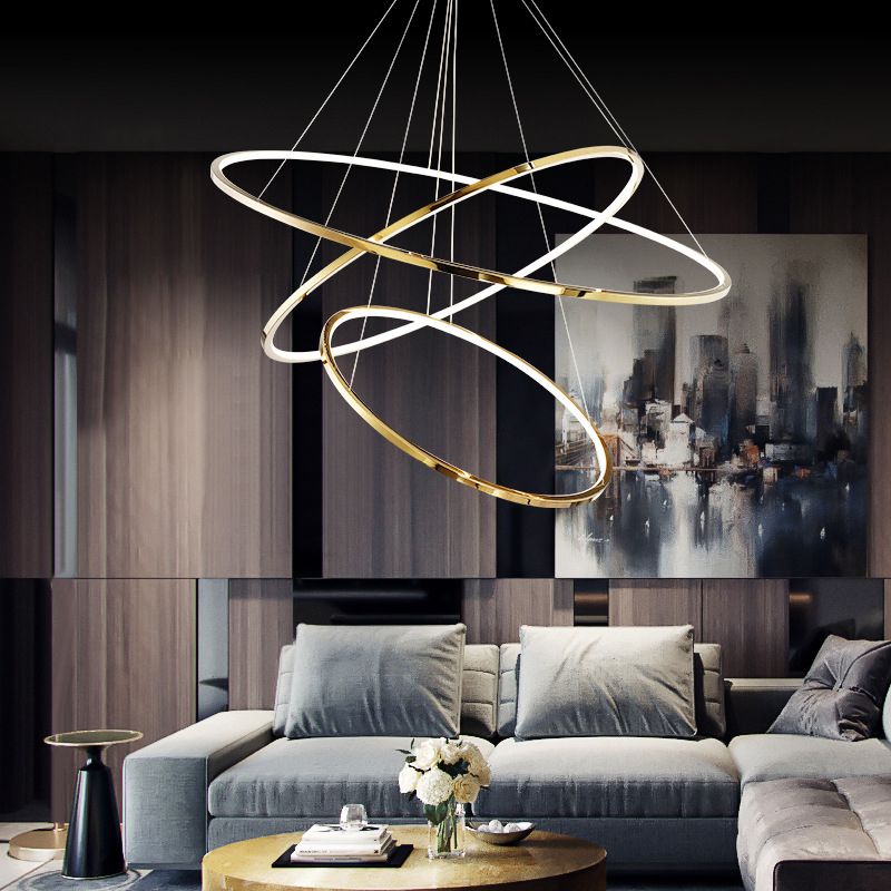 Alonza Bijzondere LED Gouden Metaal Hanglampen Woonkamer Slaapkamer